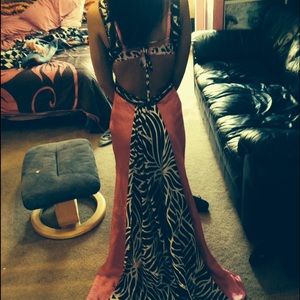 Zebra prom dress