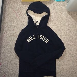 Black size small Hollister zip up hoodie