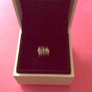 RETIRED feather Pandora charm