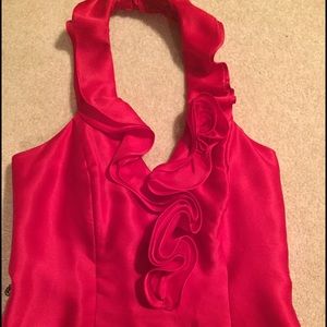 Red White House Black Market Halter