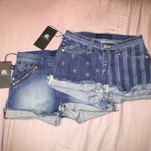 2 Rock & Republic Cuffed Shorts