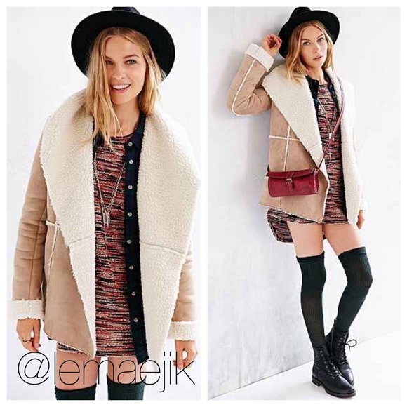 ⚡️SALE⚡️Ecote Sherpa Drapey Coat