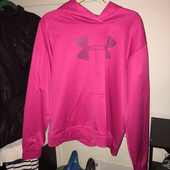 Pink under armour hoodie