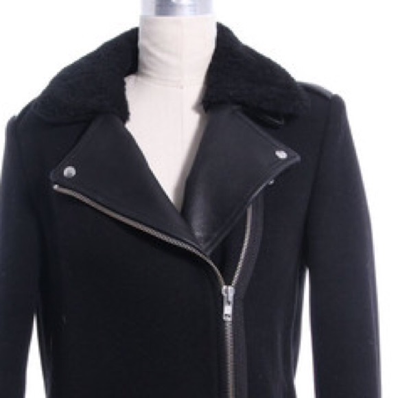 Sandro moto jacket with leather detail - Picture 2 of 4