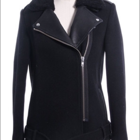 Sandro moto jacket with leather detail - Picture 4 of 4