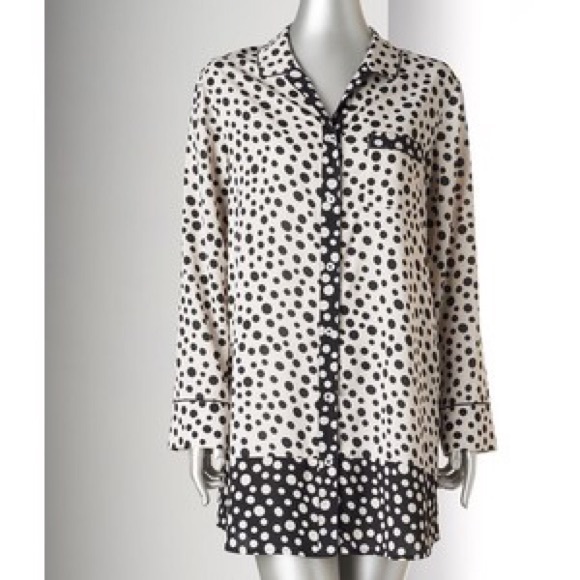 Simply Vera Vera Wang Pajama Polka-Dot Charmeuse