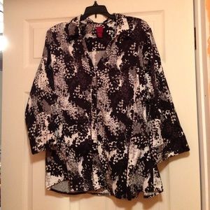 Black and white and grey  patterned top