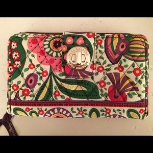 Vera Bradley turn-lock wallet in "Viva la Vera"