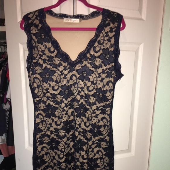 Navy lace dress