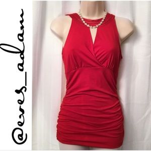 White House Black Market Red Halter Top