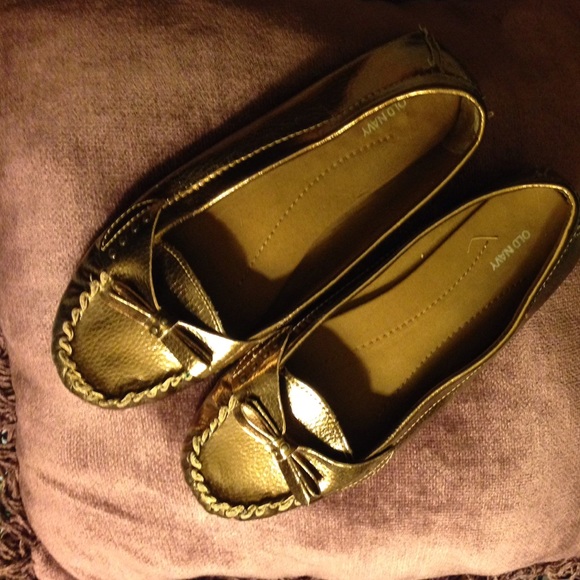 Old Navy Metallic Gold Flats