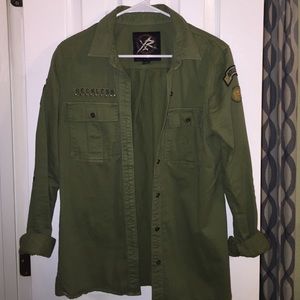 Military Green Buttoned Up Shirt