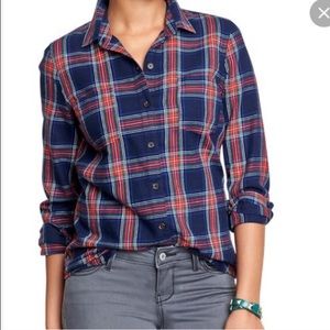 Plaid button down shirt