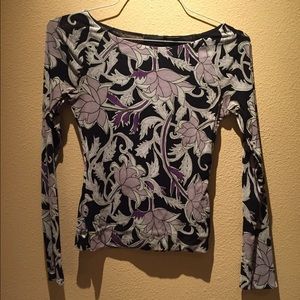 The Limited Sheer Floral Blouse