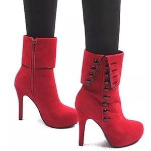 🔥Sexy Red Ankle Boots🔥Size 6