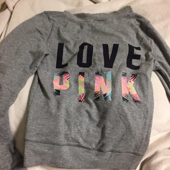 Pink grey sweatshirt