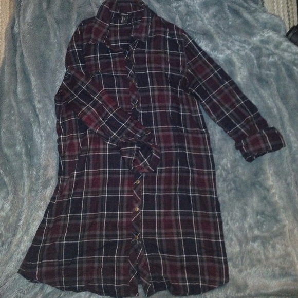 forever 21 flannel dress