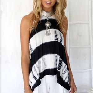 Tie dye open back top
