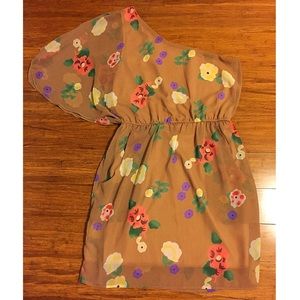 Floral One-Shoulder Dress - Whimsy Clothing (M)