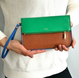 Ralph Lauren Leather Colorbock Wristlet