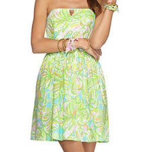 Lilly Pulitzer Richelle Strapless Tie Back Dress