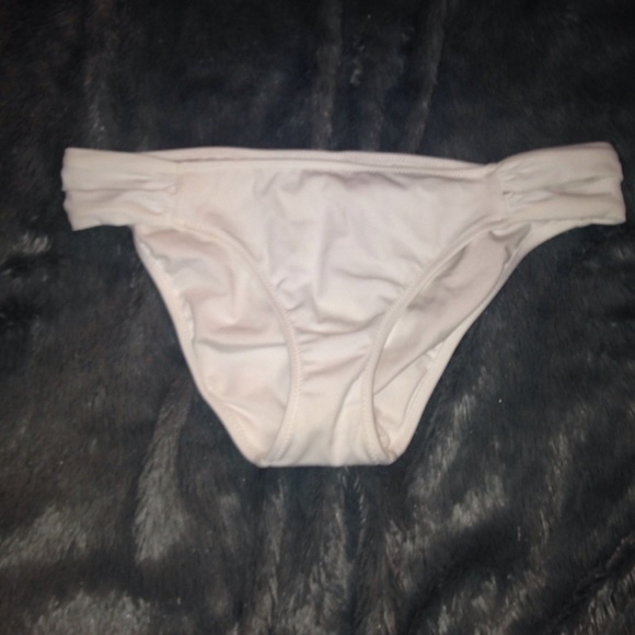 white Victoria's Secret swim bottoms