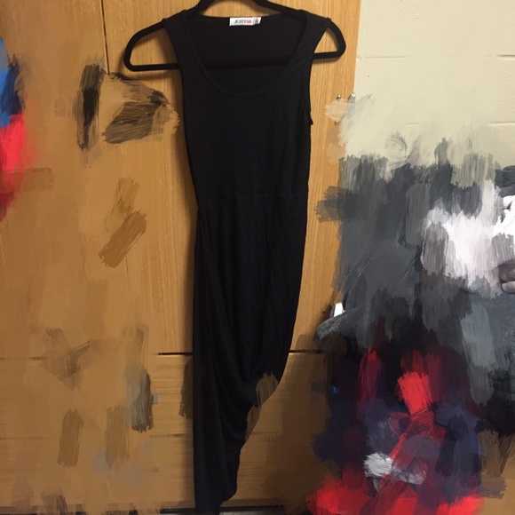 Asymmetric tank dress
