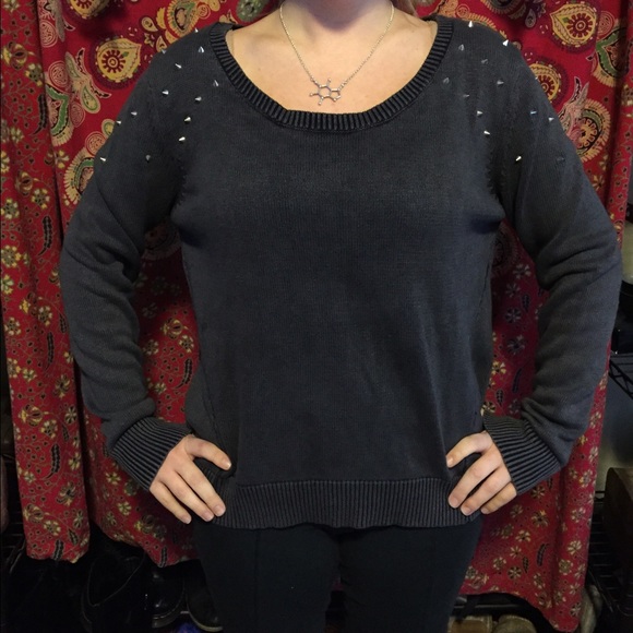 Gray studded sweater!
