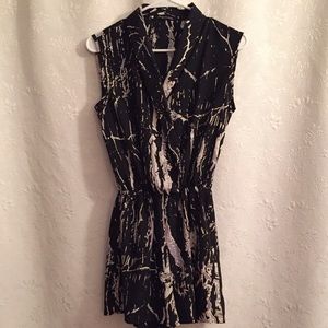 Foreign Exchange Black and Gray Short Romper