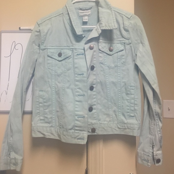 mint denim jacket
