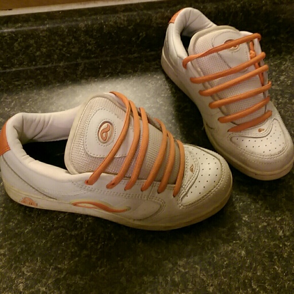 Women's Adio Orange&White Skater Shoes Size 9