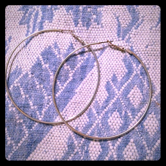 Silver hoop earrings