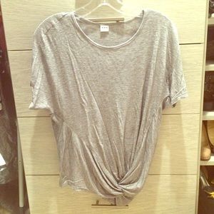 Three Dots Grey Knot Shirt Top XS
