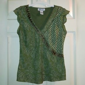 Green paisley shirt