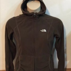 The north face brown fleece hoodie