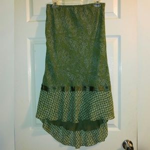 Green paisley skirt