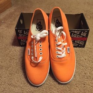 Brand new in box orange Vans. Women 8.5