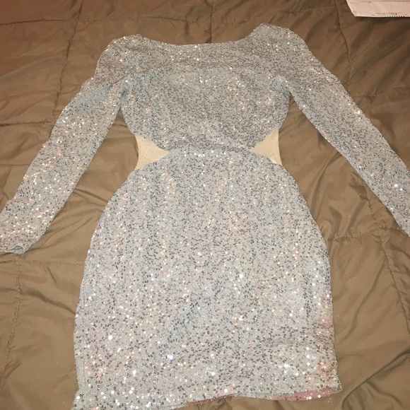 Arden b silver sequin dress