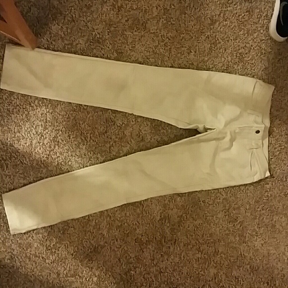 Urban Outfitters Cream Faux Leather Pants Size 26