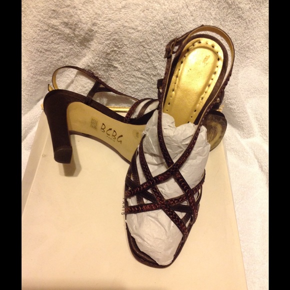 Chocolate high-heel-Satin -platform-sandal - Picture 2 of 4
