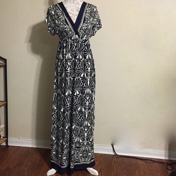 Navy and white dress by Bailey Blue