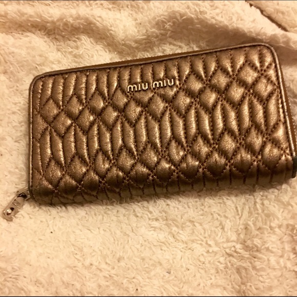 Miu Miu bronze wallet
