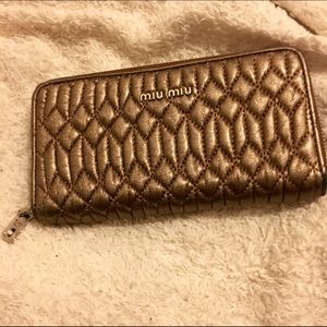 Miu Miu bronze wallet