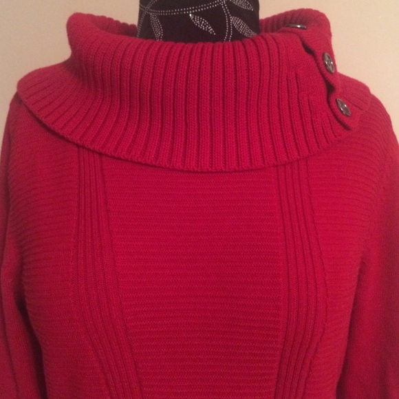 Style&Co red loose knit sweater - Picture 2 of 4