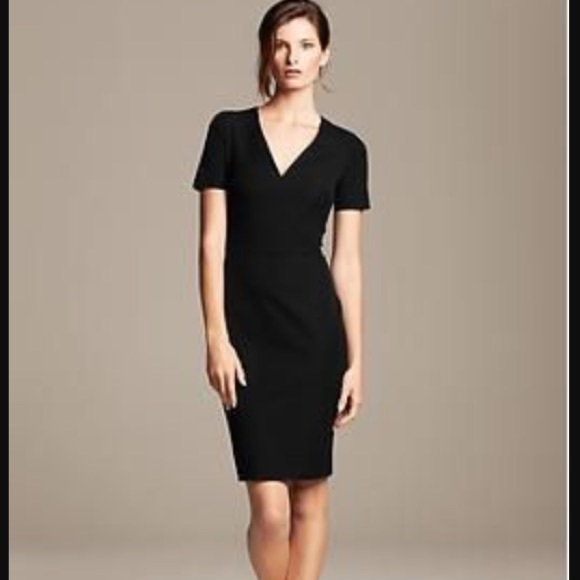 Rolland Mouret for Banana Republic Black Vee Dress