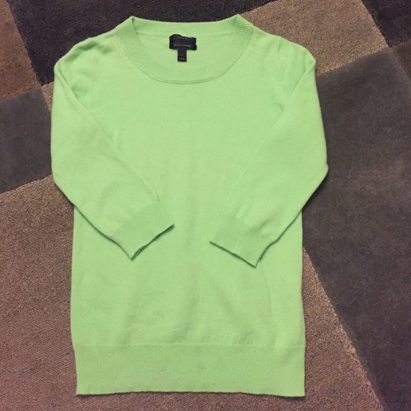 J. Crew Italian Cashmere Green Sweater XXS