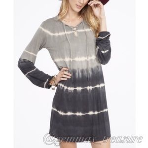 {SALE} Ombré Tie Dye Dress in Charcoal - SMALL