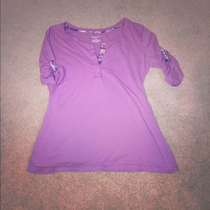 Pretty purple top with plaid accents 💕