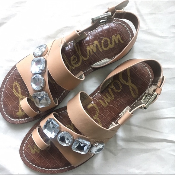 Sam Edelman Shoes - Sam Edelman Tan Jewel Sandals