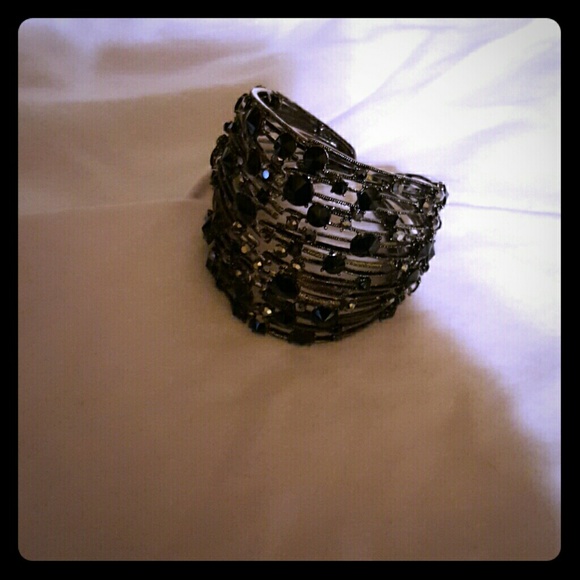 Beautiful metal cuff with sequins